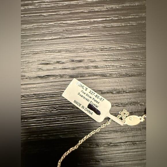 NWT Disney's Mickey Mouse Two-Tone Crystal Head Necklace Silver Rose Gold - Picture 5 of 5